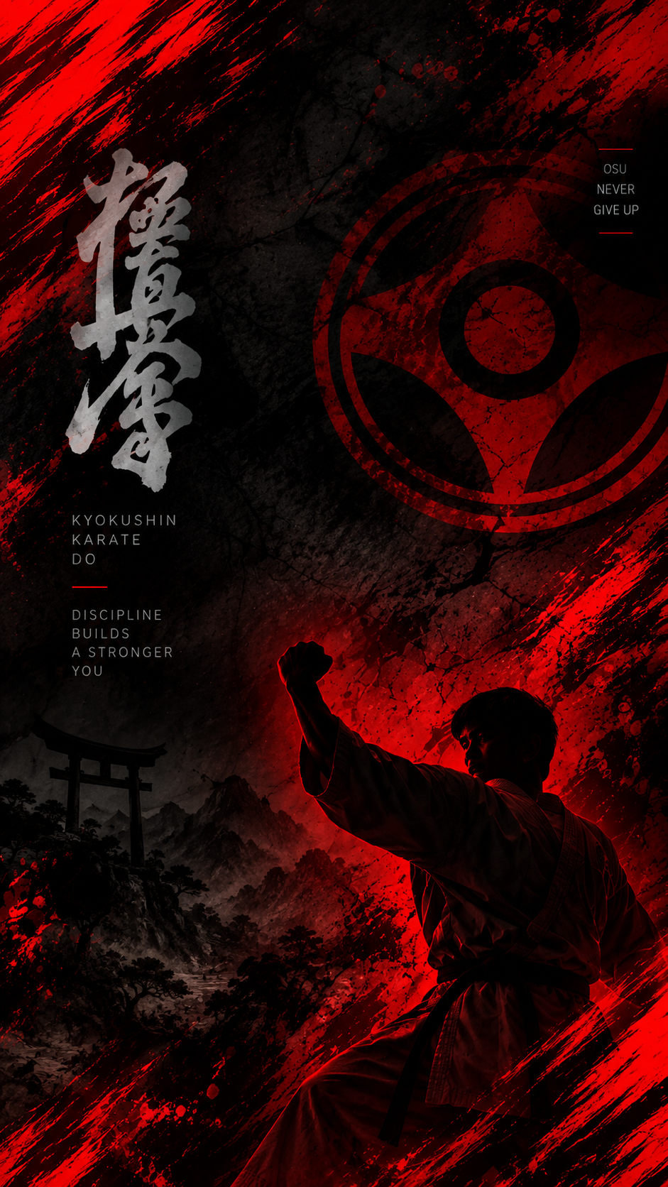 Siap Memulai Perjalanan Kyokushin Background Mobile